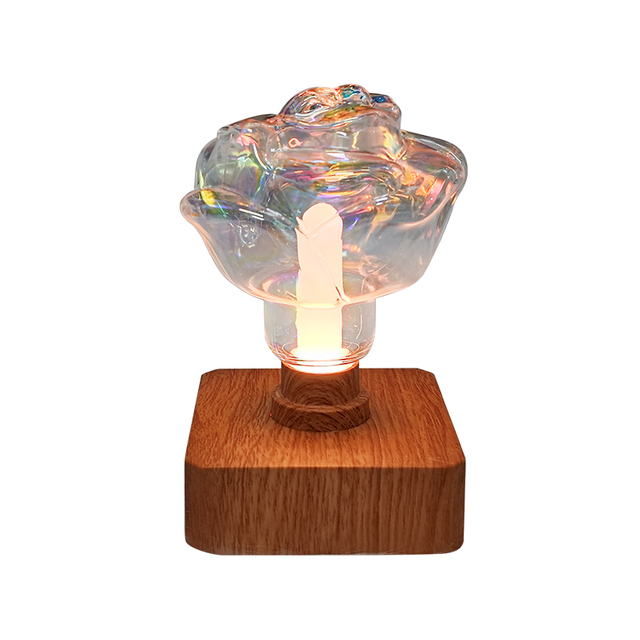 Novo USB LED Rose Desktop Night Light para quarto 